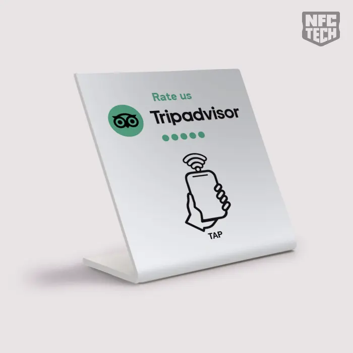 Tripadvisor Reviews Stand NFC μεγάλο χωρίς Λογότυπο - Λευκό