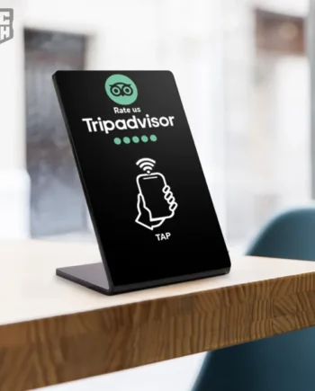 Tripadvisor Review Stands NFC μικρό χωρίς Λογότυπο - Μαύρο