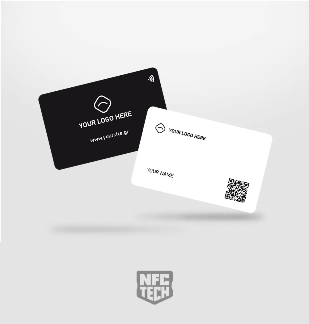 Επαγγελματική Κάρτα NFC PVC Black - White