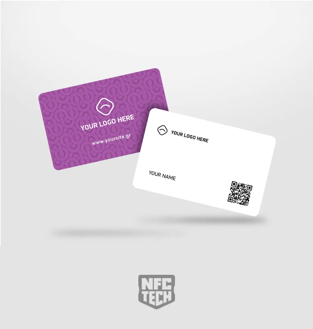NFC Επαγγελματική Κάρτα PVC Purple - White