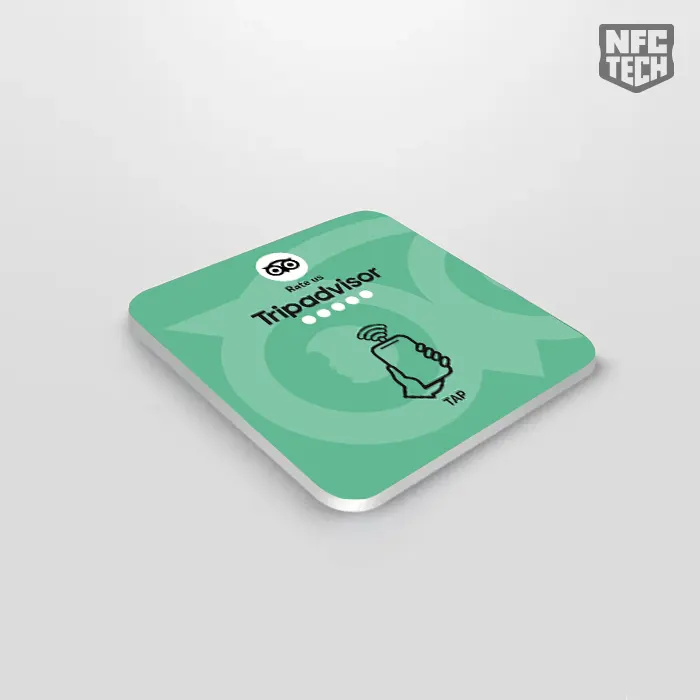 Tripadvisor Reviews σουβέρ NFC 12cm X 12cm χωρίς Λογότυπο και Qrcode