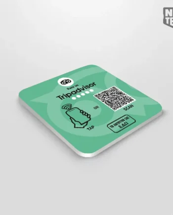 Tripadvisor Reviews σουβέρ NFC 12cm X 12cm με Λογότυπο και QRcode