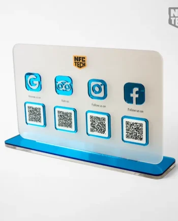 Σταντ Social Media Αμμοβολή Μπλε