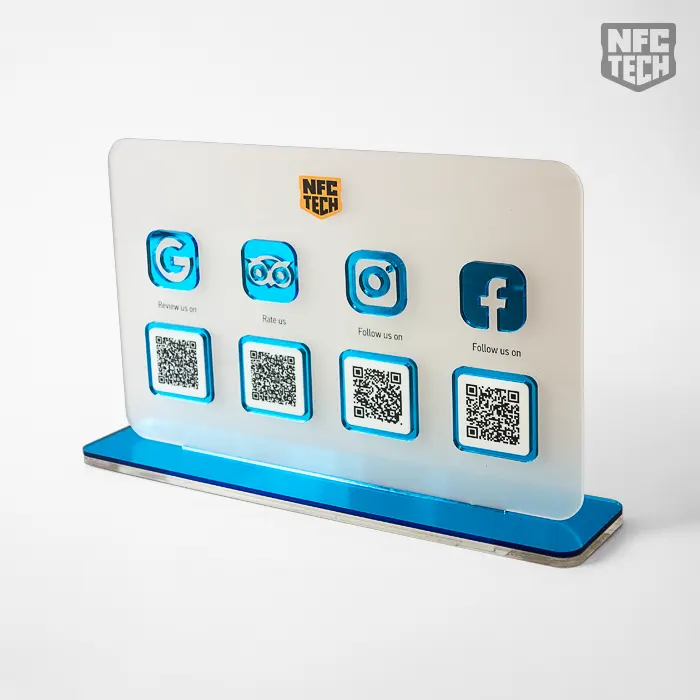 Σταντ Social Media Αμμοβολή Μπλε